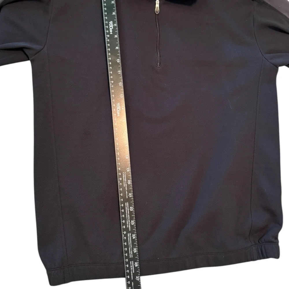 Nike Golf Mens NikeFIT Therma 1/4‎ Zip Fleece Pullover Black Grey Medium Cozy